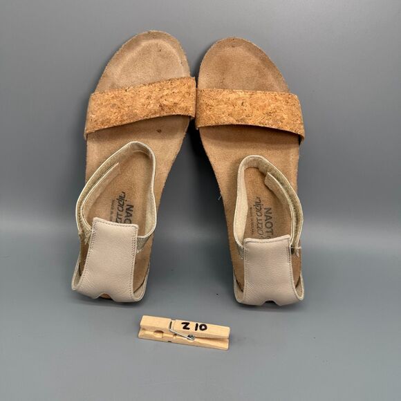 Naot Pixie Women's 6 Cork Ivory Sandals Strappy Wedge Ankle Strap Comfort Shoes - Picture 11 of 11